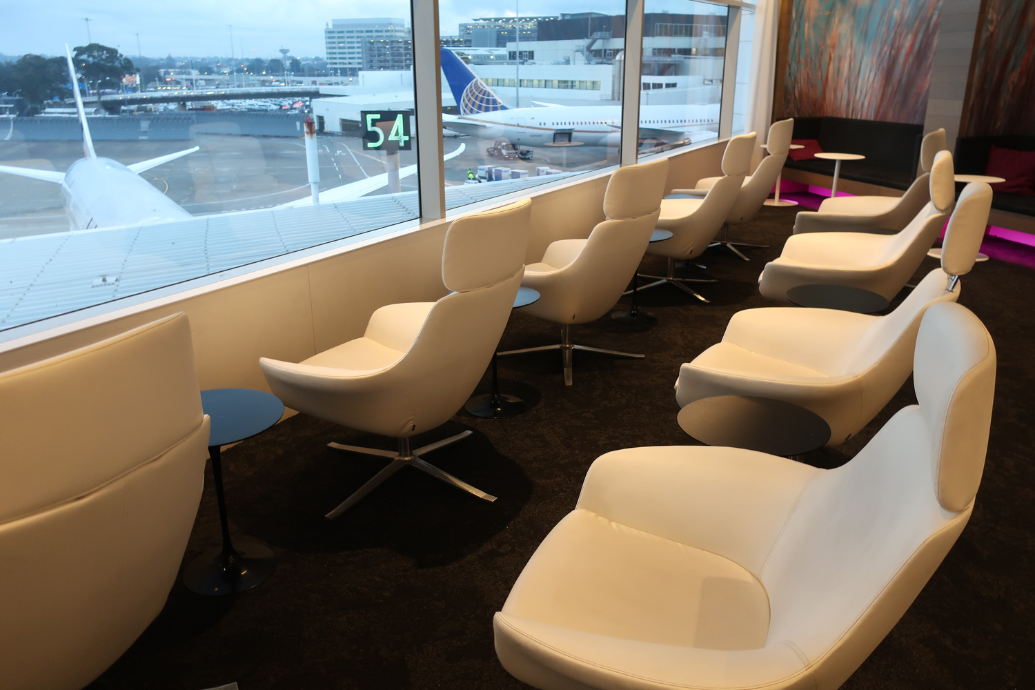 Tarmac Seating - Air New Zealand Lounge Sydney Photo: Calvin Wood