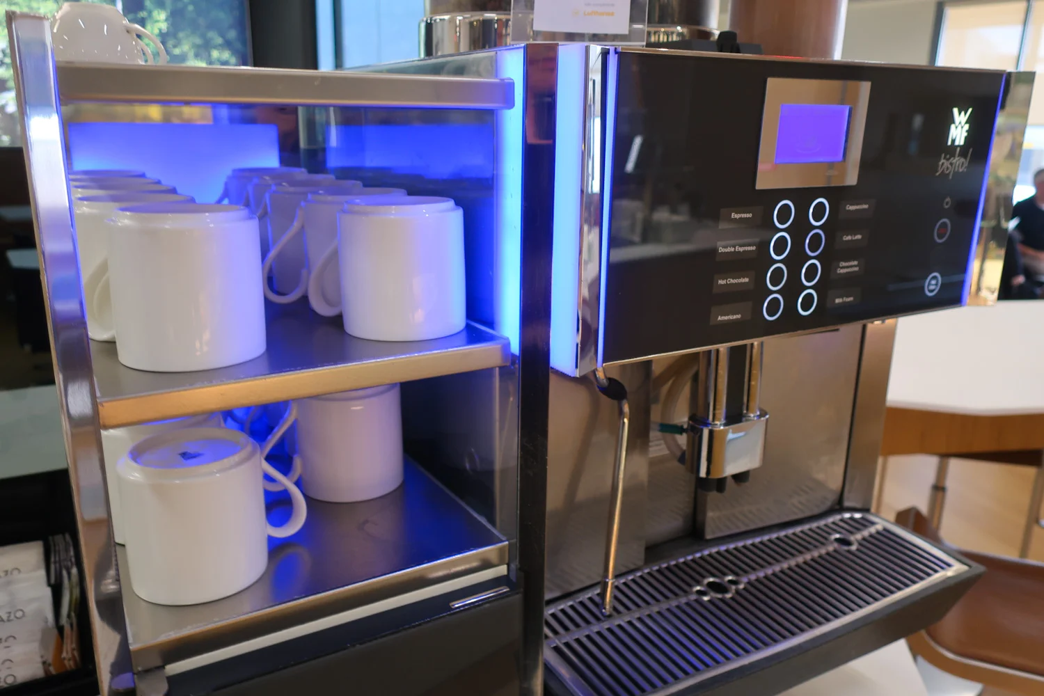 WMF Coffee Machine - Lufthansa Senator Lounge Newark Photo: Calvin Wood