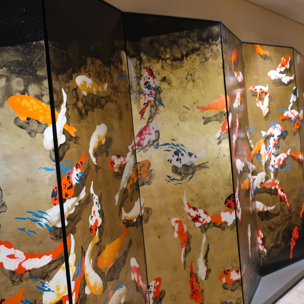 Japanese Artwork (Screen) - UA Lounge Tokyo Photo: Calvin Wood