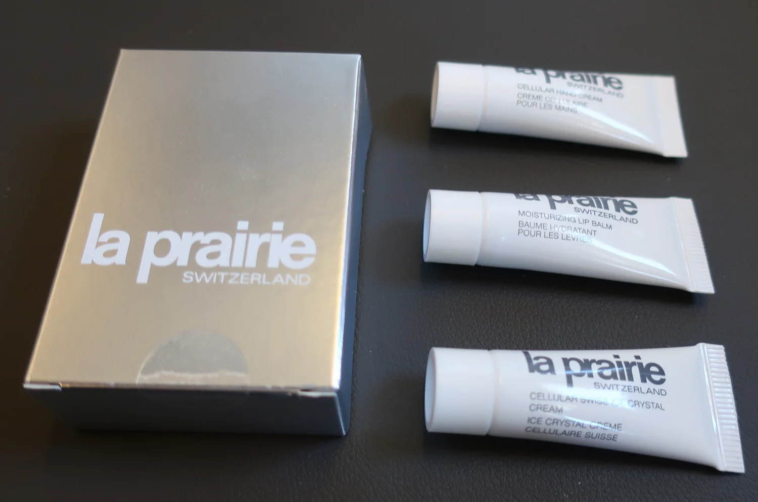La Prairie Toiletries - Lufthansa First Class to Seoul Photo: Calvin Wood
