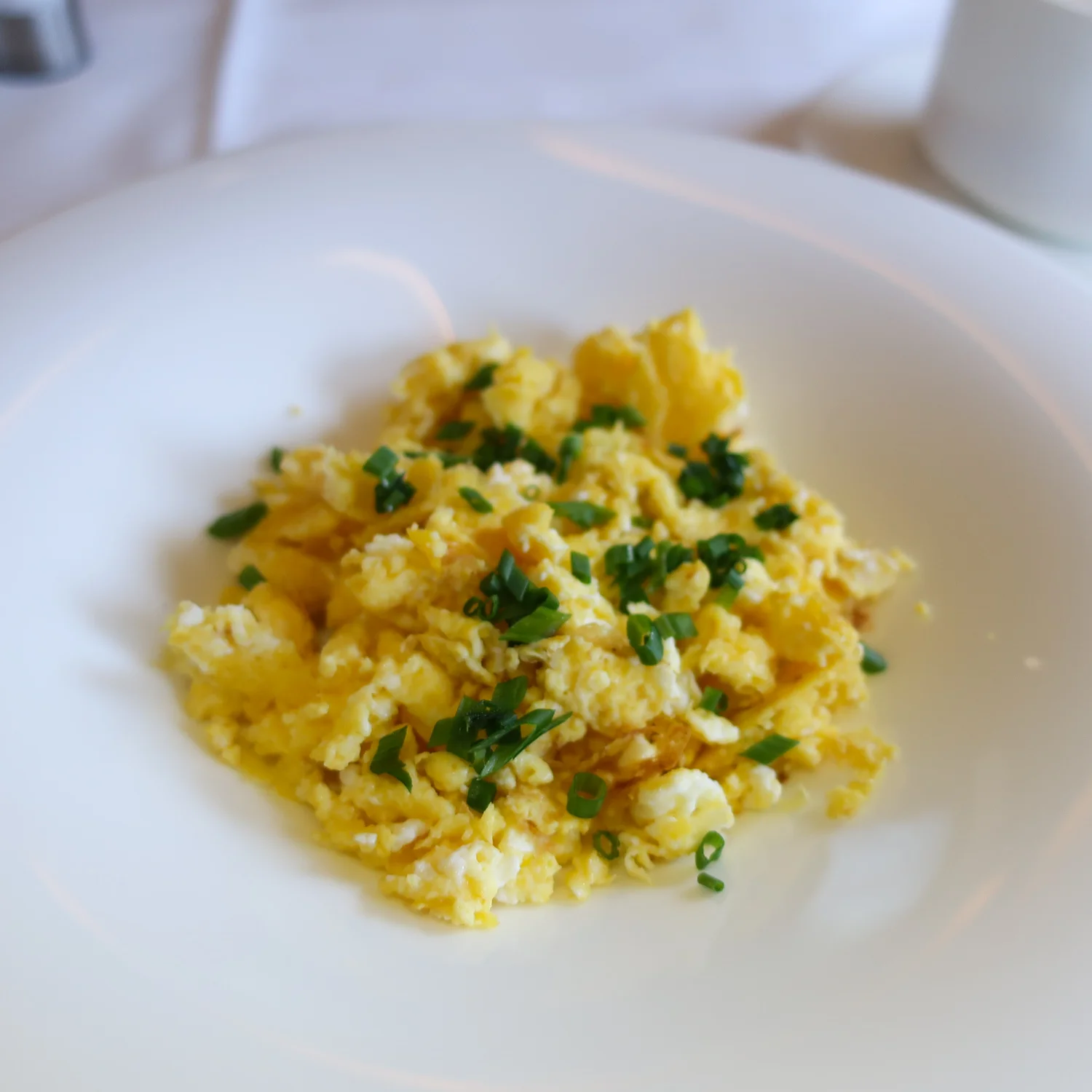 Freshly Prepared Eggs - Lufthansa First Class Photo: Calvin Wood