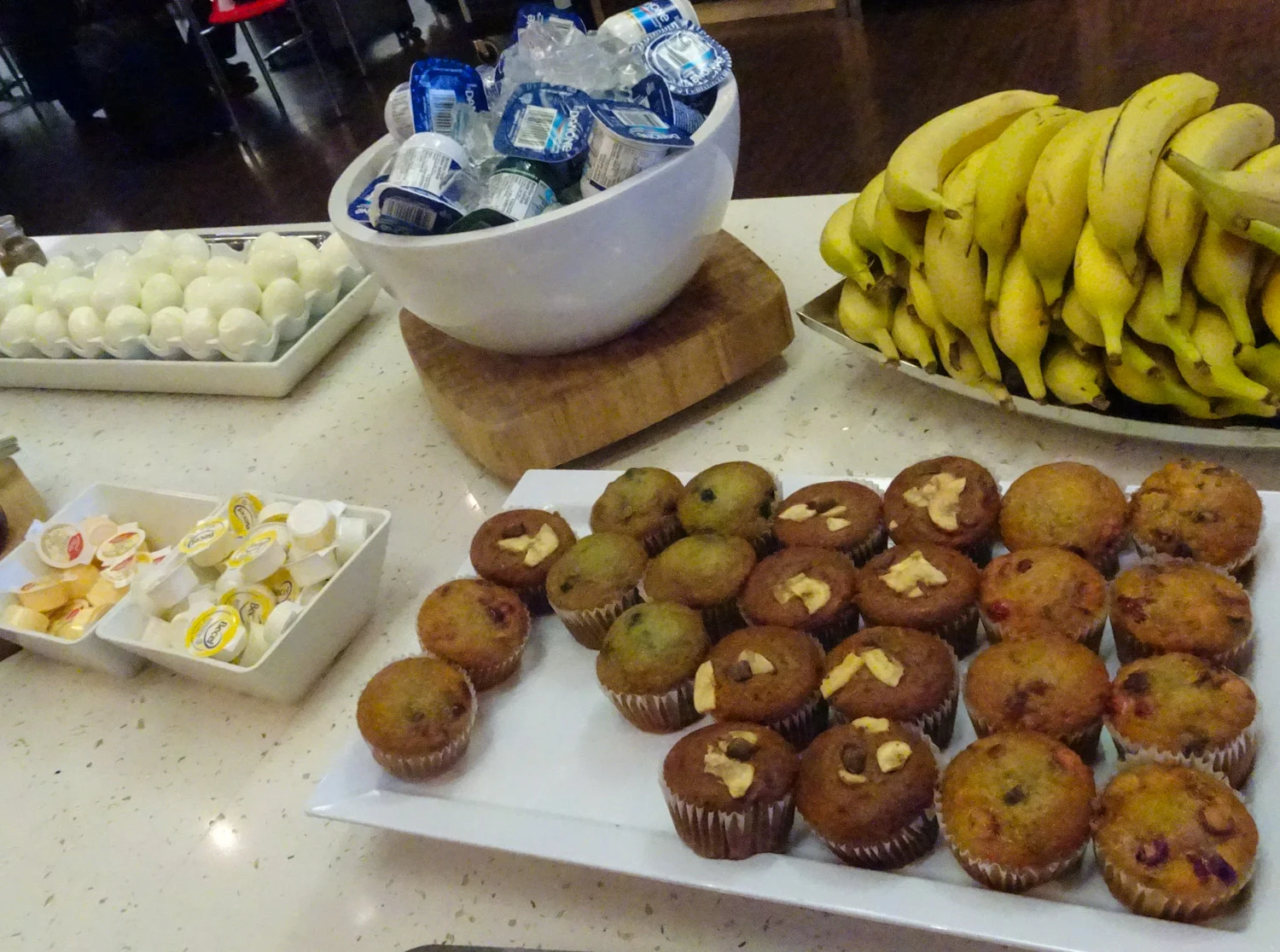 Breakfast Options - Air Canada Lounge - Vancouver Photo: Calvin Wood