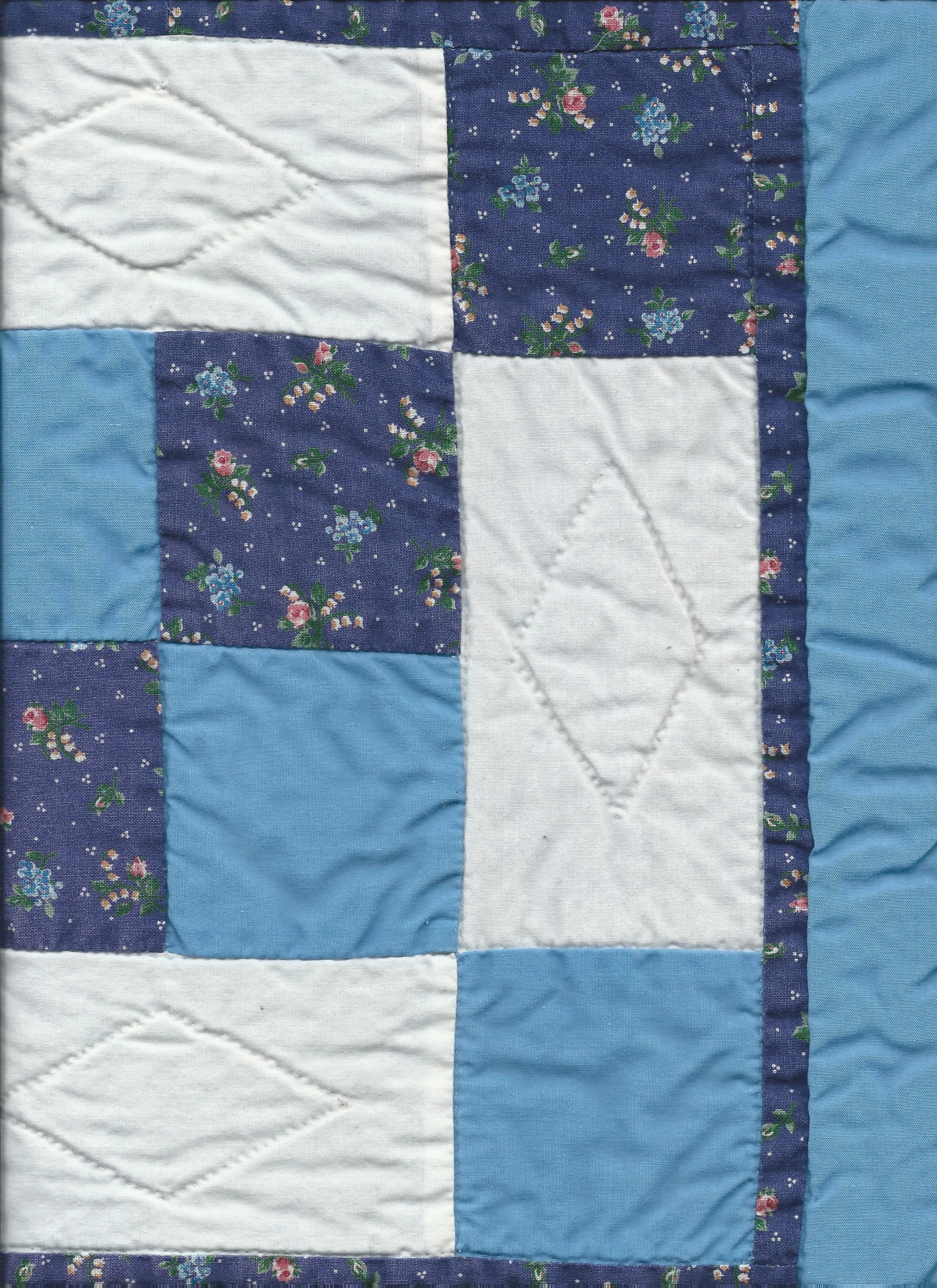 Restoration process: scan of original quilt.