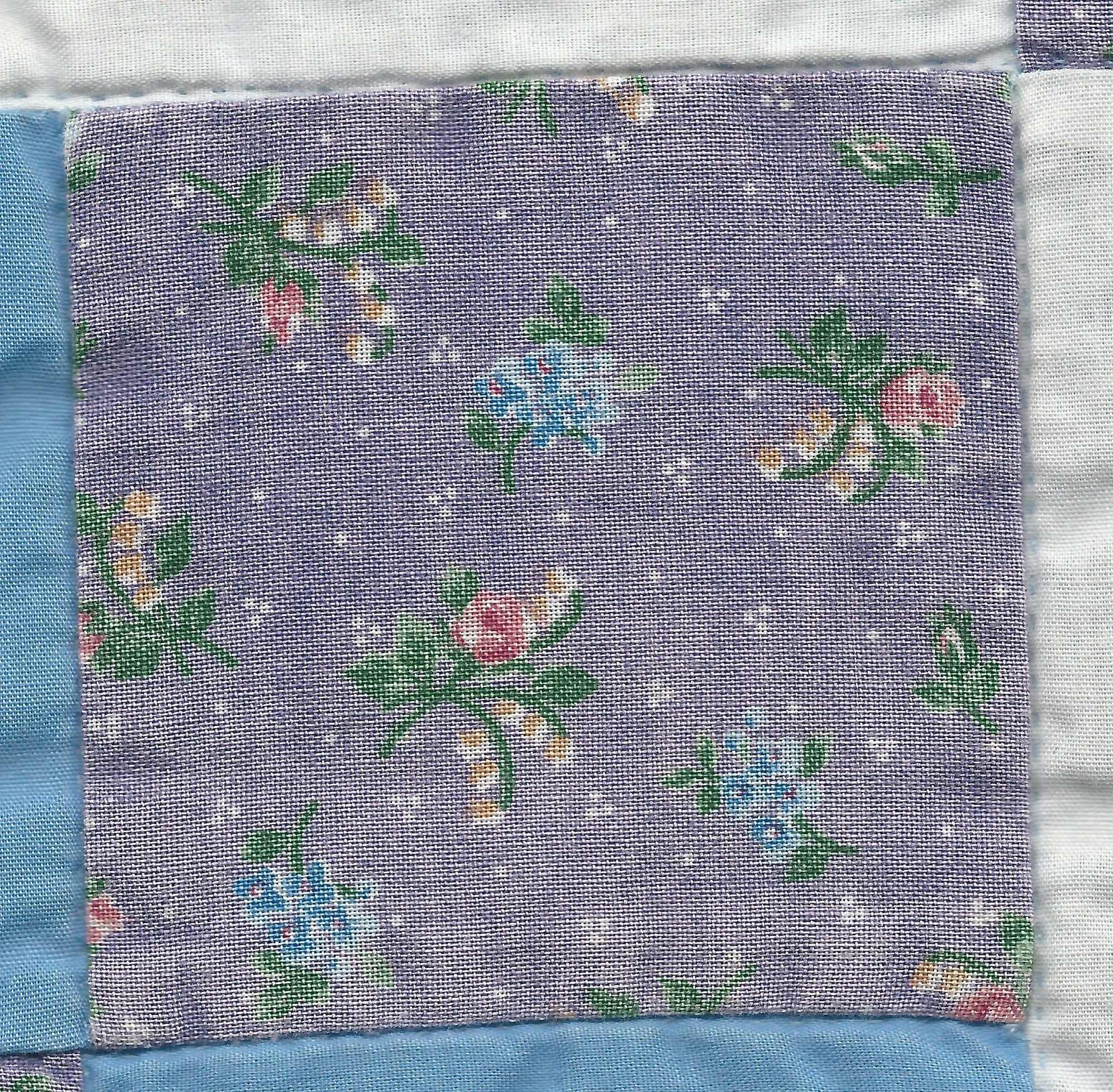 Restoration process: scan of original quilt.