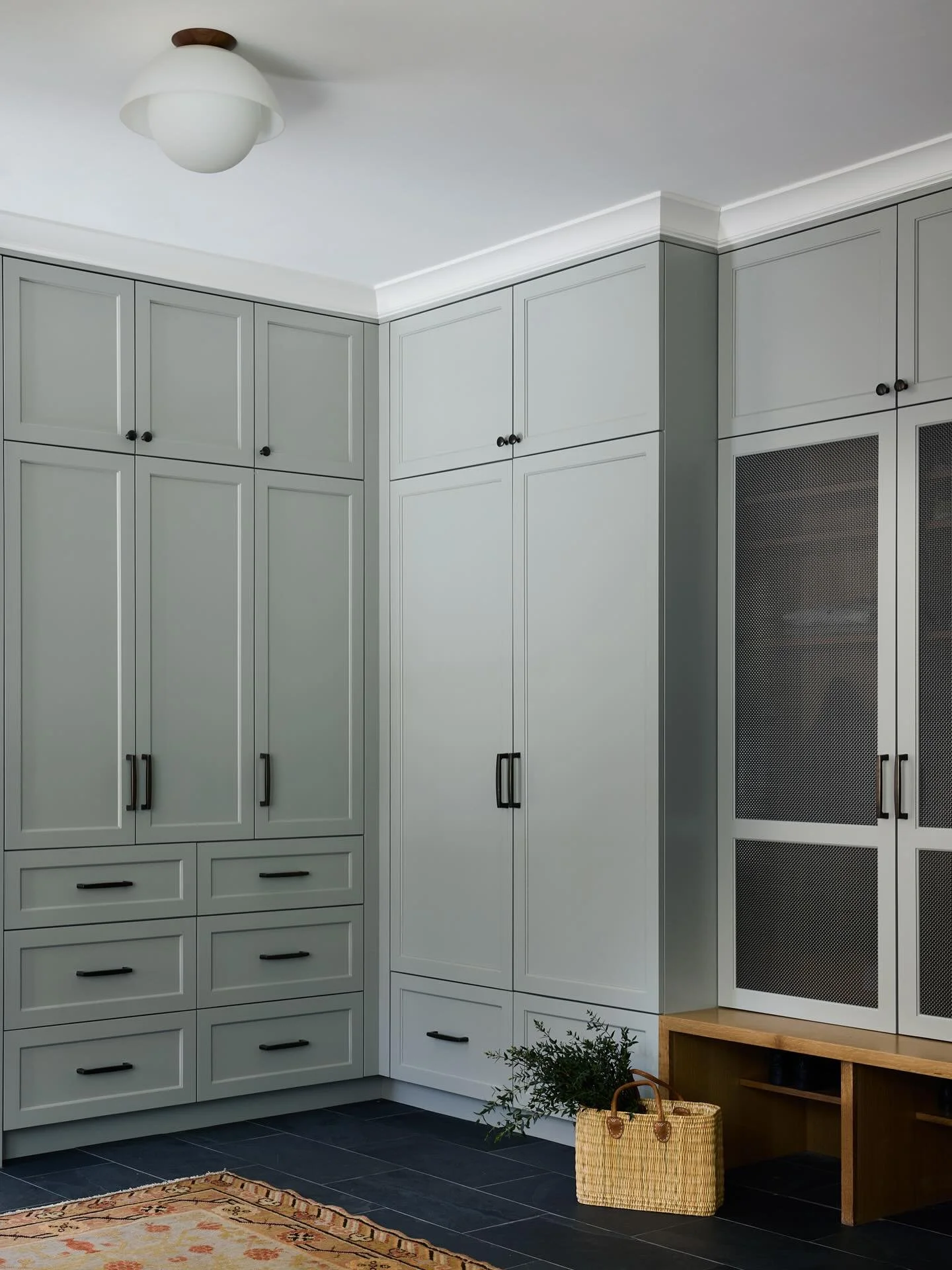 The transition between spaces is so important in making a house feel connected. This was certainly the case here where the hub of this house was very open. Moving from the mudroom to the kitchen and pantry all needed to flow but have a moment to feel