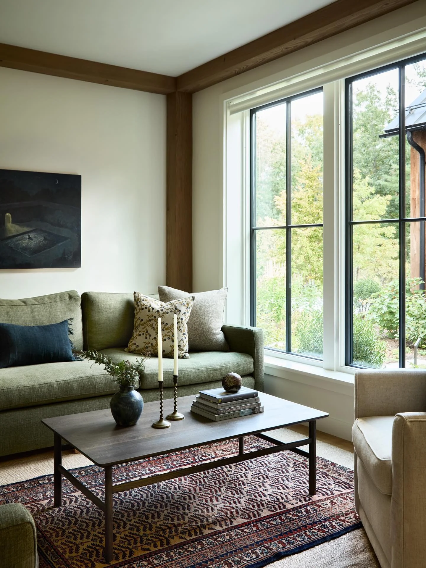The den at our Concord Project // our clients just sent me a video of their new puppy running all over this sofa and it made me so happy. Lived in the way it should be :)
#thayerdesignstudio