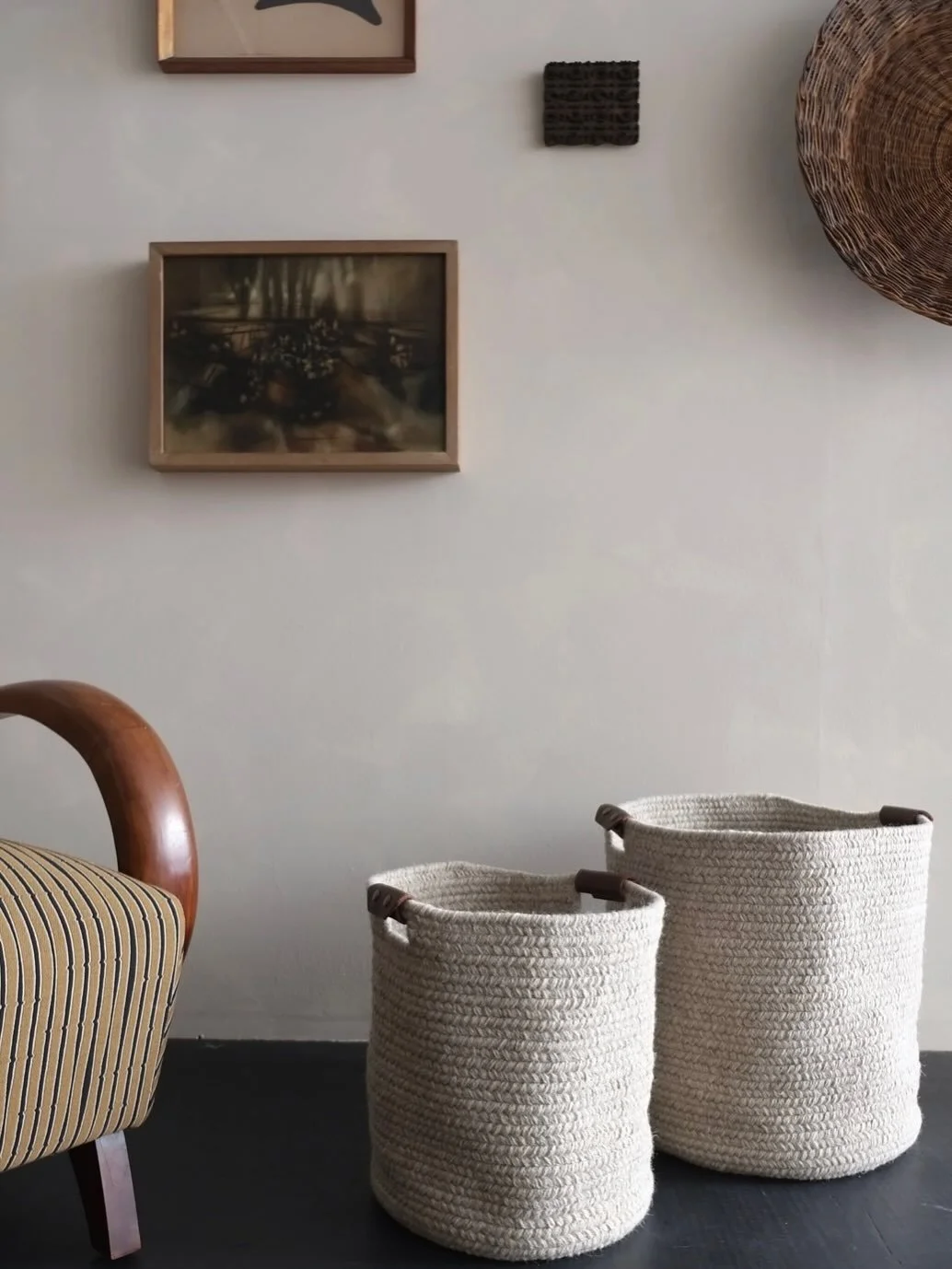 NEW things this week - our wool baskets are back, the development of our new collection of hand-knotted and flat woven rugs, more custom samples of our braided rug collection and MERCH on the site! (the most comfortable sweatshirt ever)
Happy Friday 