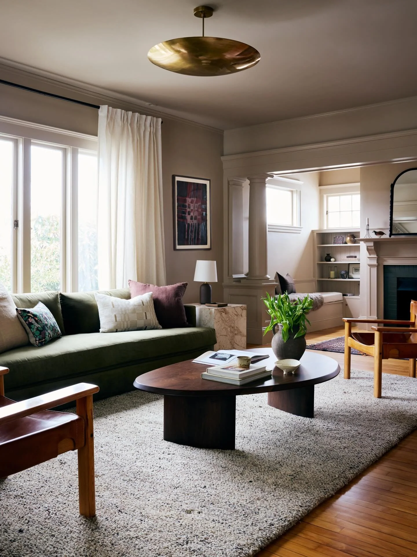 Snowy again here in New England.
Here&rsquo;s to cozy living rooms getting us thru it. 
From a recent project in Concord - this color wraps you up 
#thayerdesignstudio