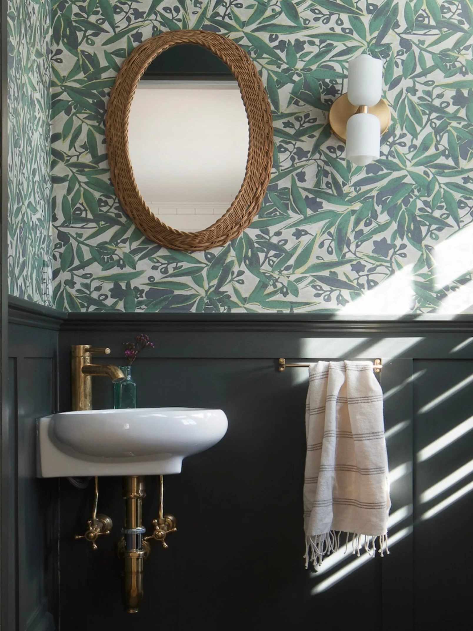 Always go for it in the powder room #thayerdesignstudio