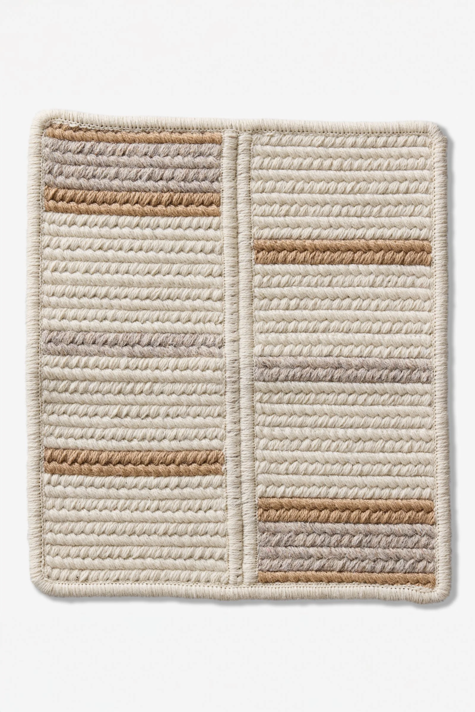 Offset Stripe | Cream & Taupe