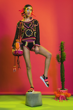 Brightness unleashed in Katie Jones' SS16 collection, Kickback, Scootchie and the Sundance Kid