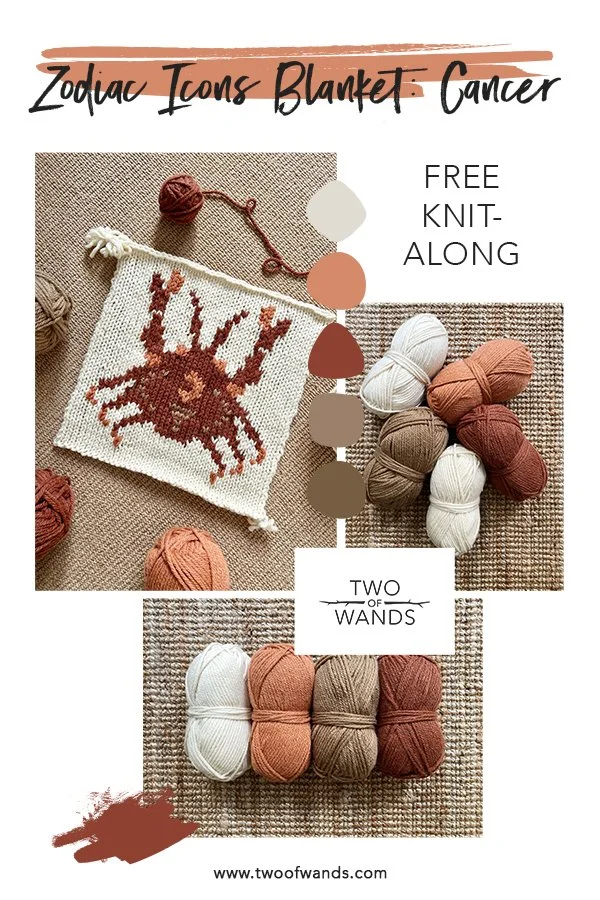 Zodiac Icons Blanket: Cancer