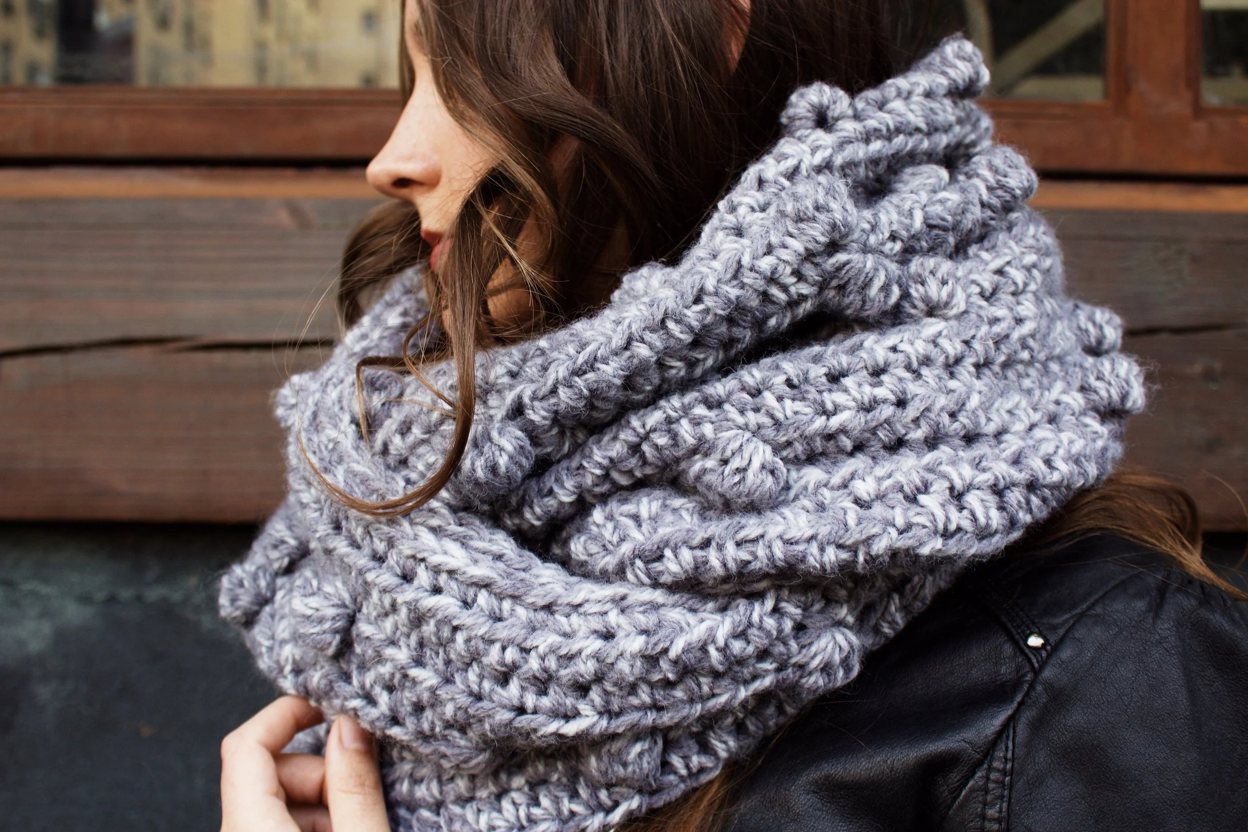 TODAYFUL soft touch Knit Scarf グレー Todayful Soft touch Knit Scarfグレー
