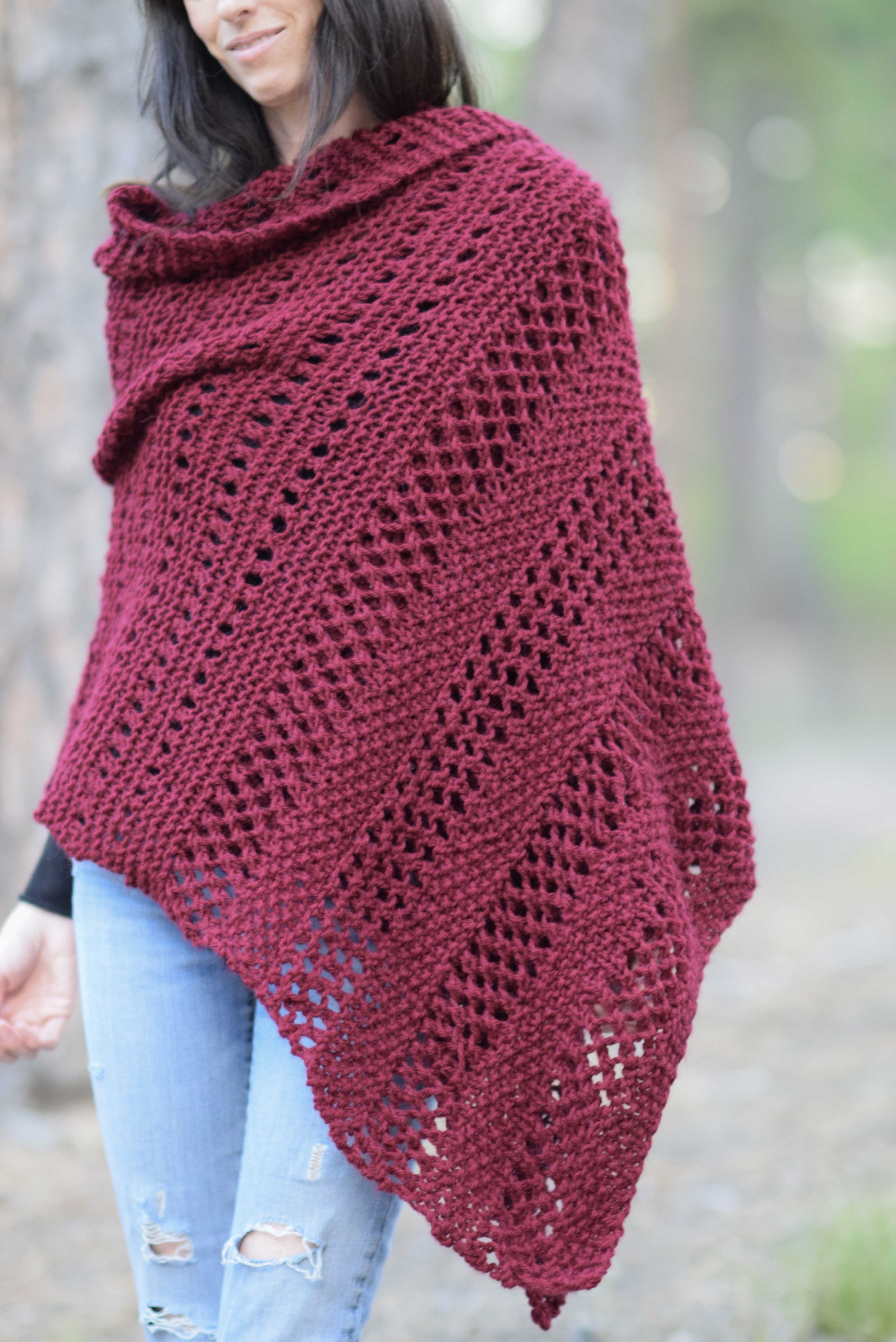 Merlot Alpaca Wrap by Mama in a Stitch