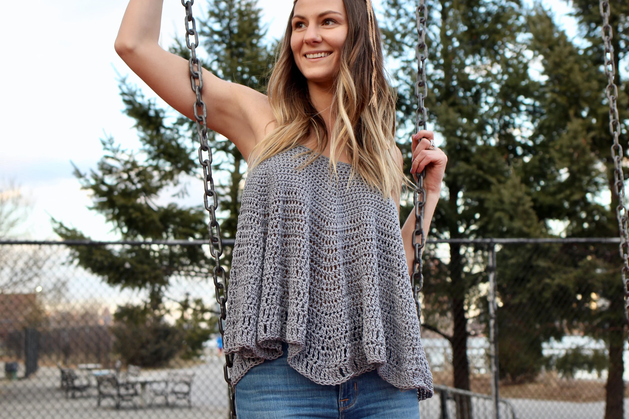 Flower Child Circle Tank pattern by Two of Wands