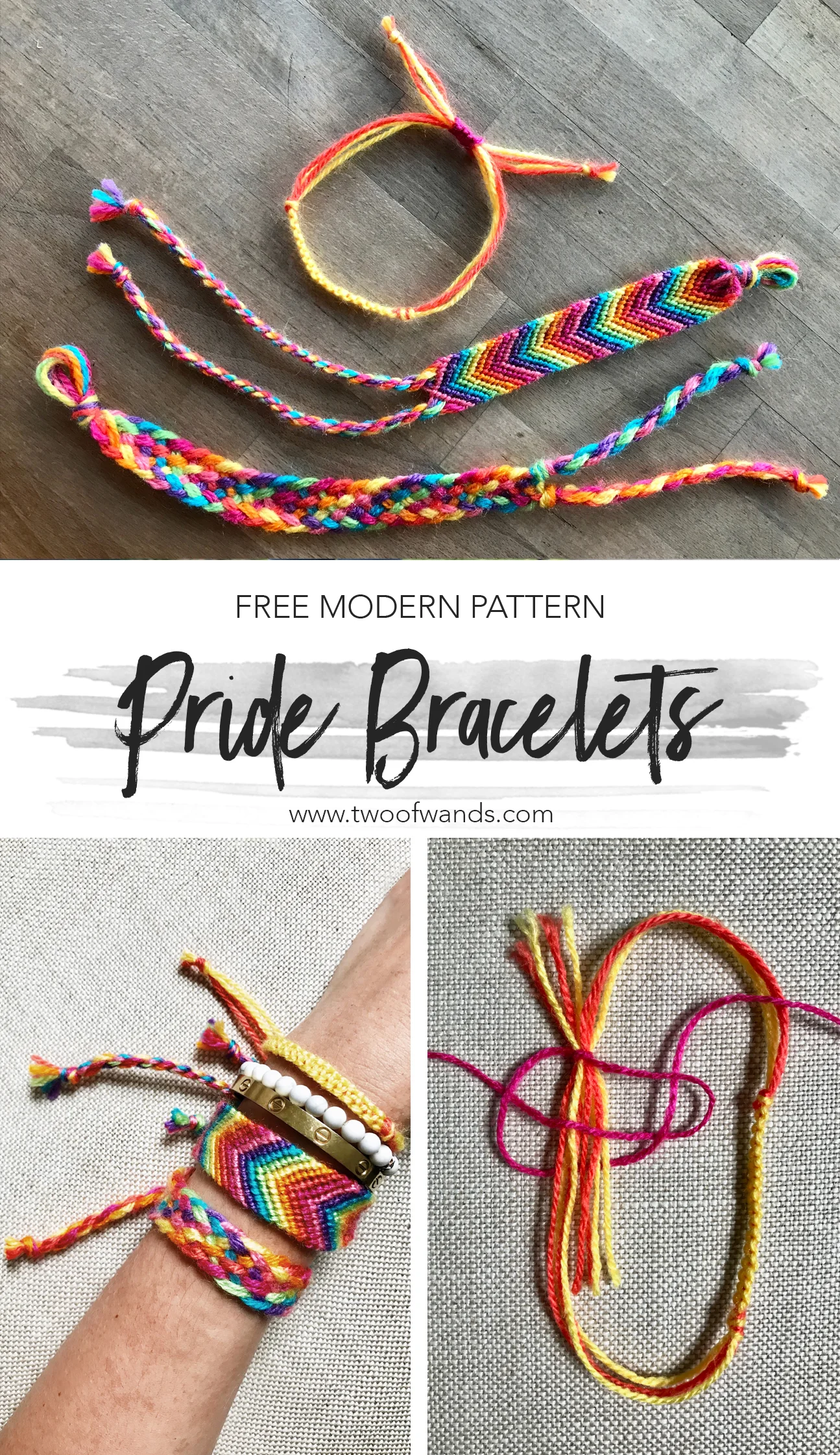 Pride Rainbow String Bracelet Patterns Gay Pride Rainbow Rhombus