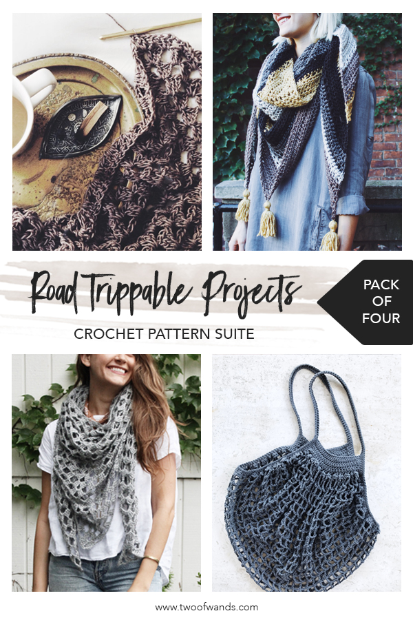 Road Trippable Projects Knitting and Crochet Pattern Suites — Two of Wands