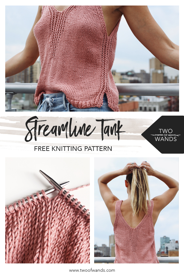 Streamline Tank FREE Knitting Pattern — Two of Wands