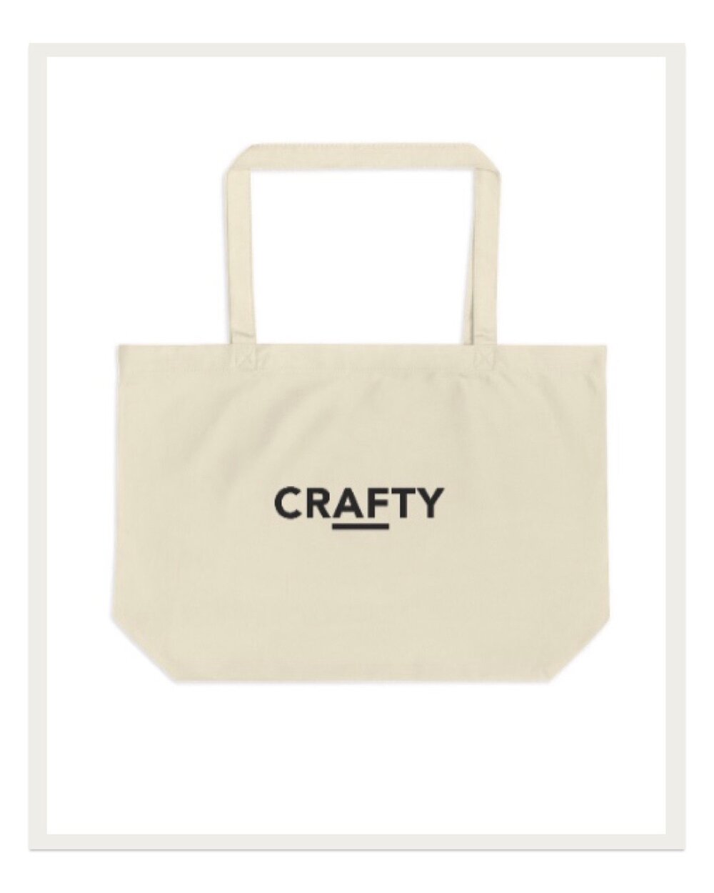 Make a statement with the Crafty AF oversized tote from the Two of Wands maker merch line. I love the oversized silhouette of this tote to easily take my project on the go.