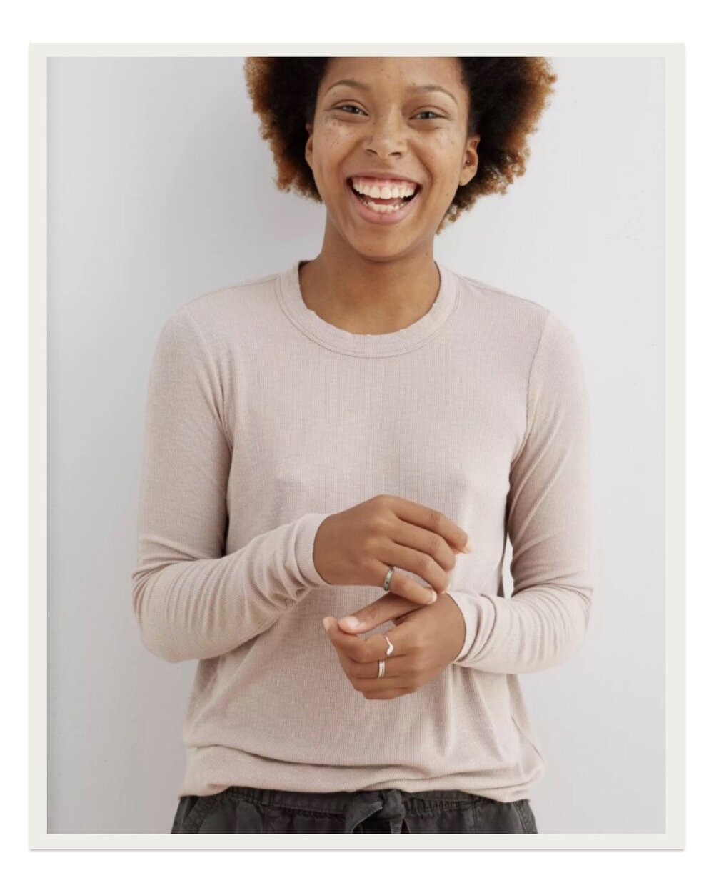 If you follow me on social media you’ve likely seen me singing the praises of these Aerie ribbed long sleeves in my stories. I bought them in almost every color available and have worn nothing but these things for weeks. They are so soft against the skin and look surprisingly elegant for “loungewear.”