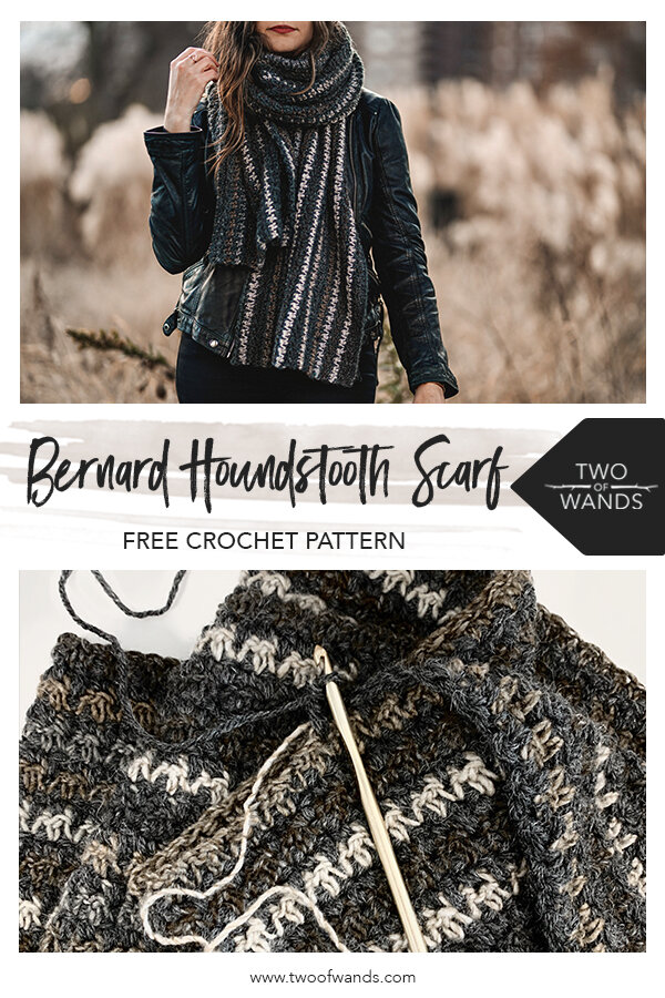 Bernard Houndstooth Scarf pattern by Two of Wands
