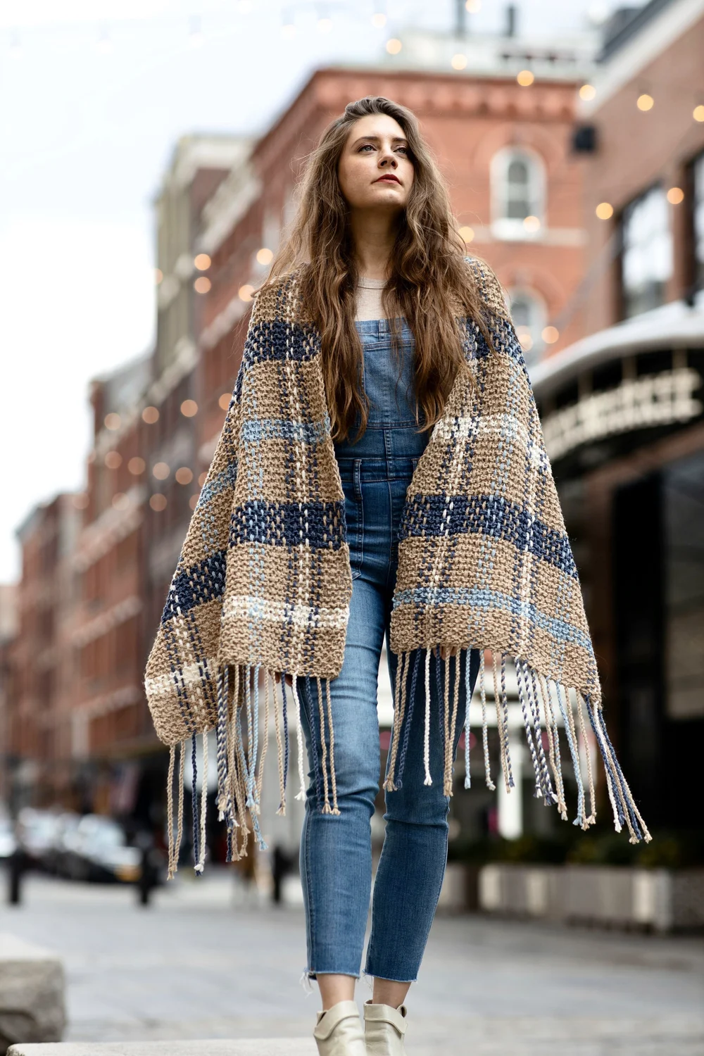 Waterbury Plaid Blanket Scarf pattern by Two of Wands