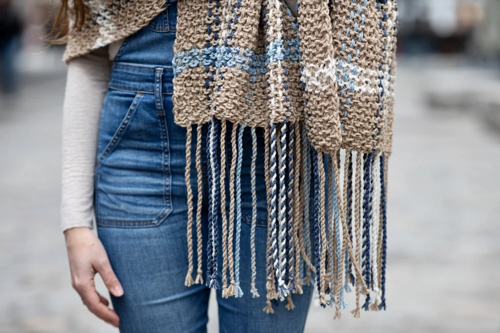 Waterbury Plaid Blanket Scarf pattern by Two of Wands