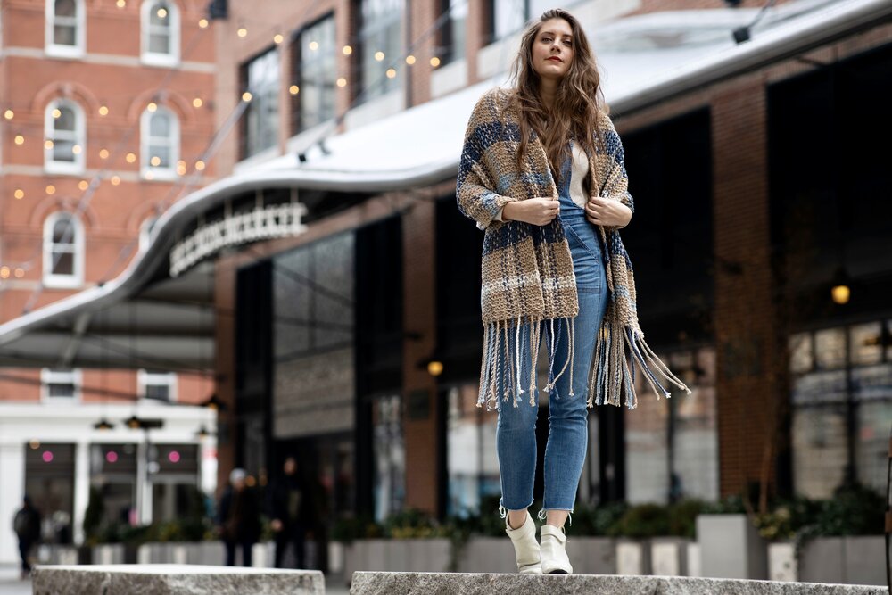 Waterbury Plaid Blanket Scarf pattern by Two of Wands