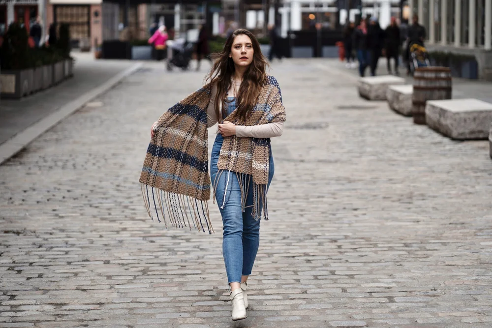 Waterbury Plaid Blanket Scarf pattern by Two of Wands