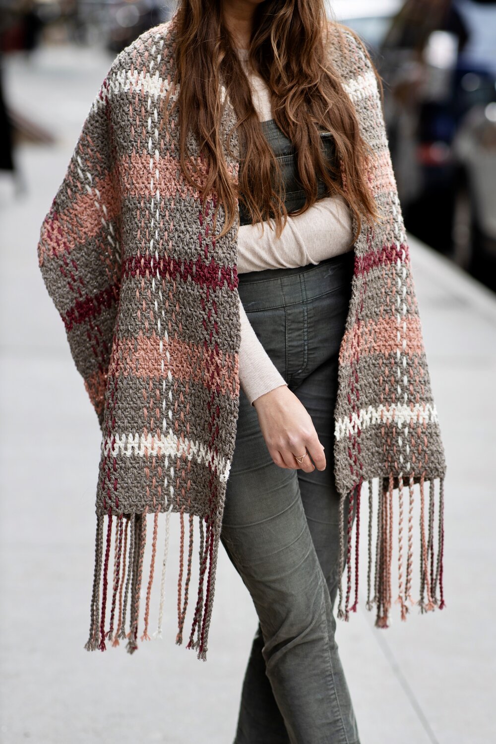 Rosebridge Plaid Blanket Scarf pattern by Two of Wands