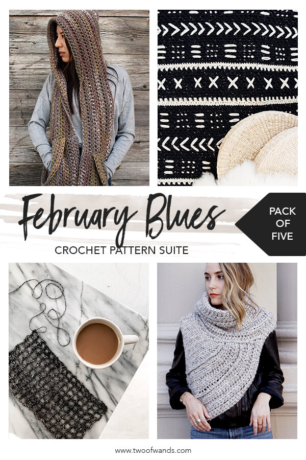 February Blues Pattern Suite by Two of Wands