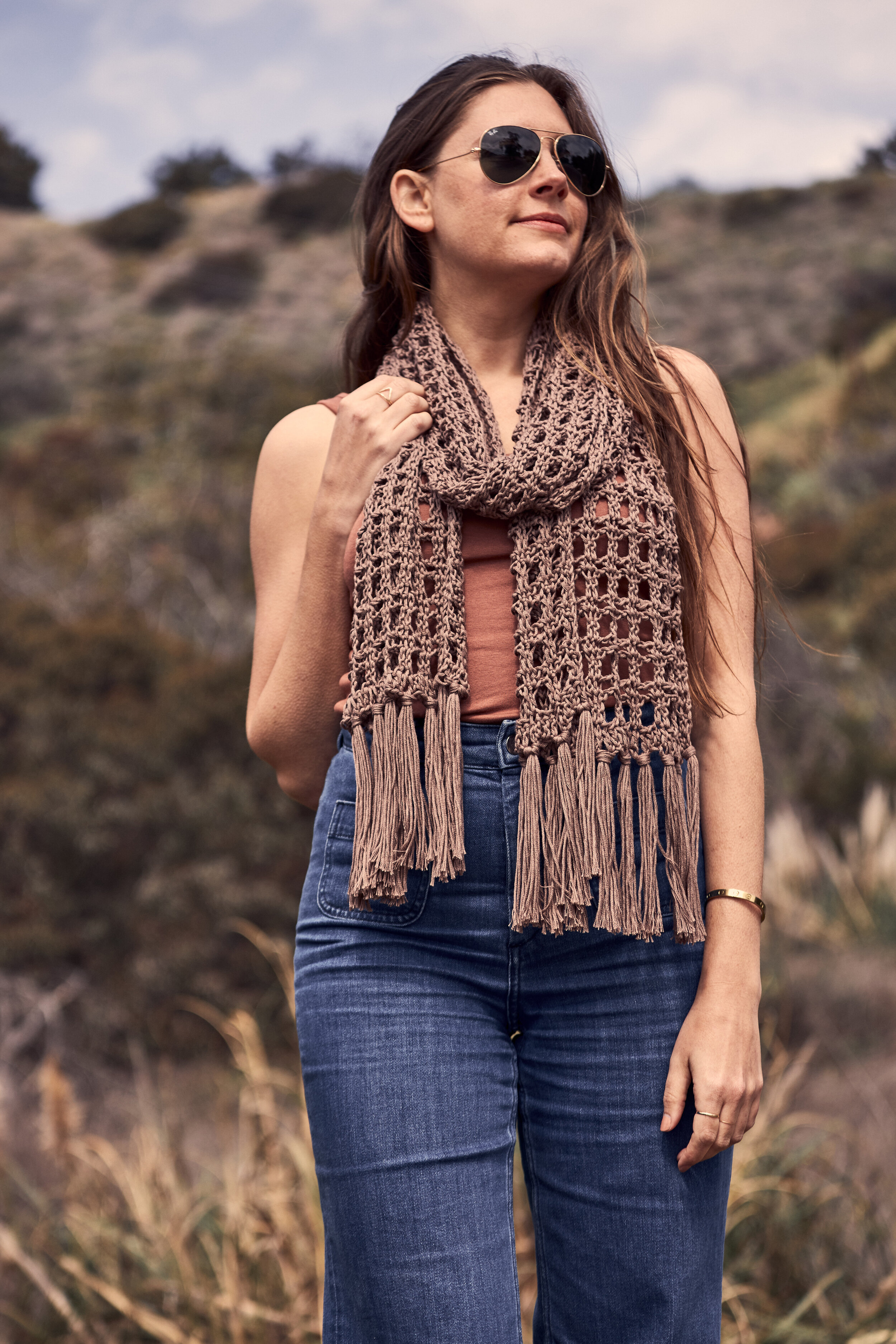 Cuzco Fringe Scarf Pattern — Two of Wands