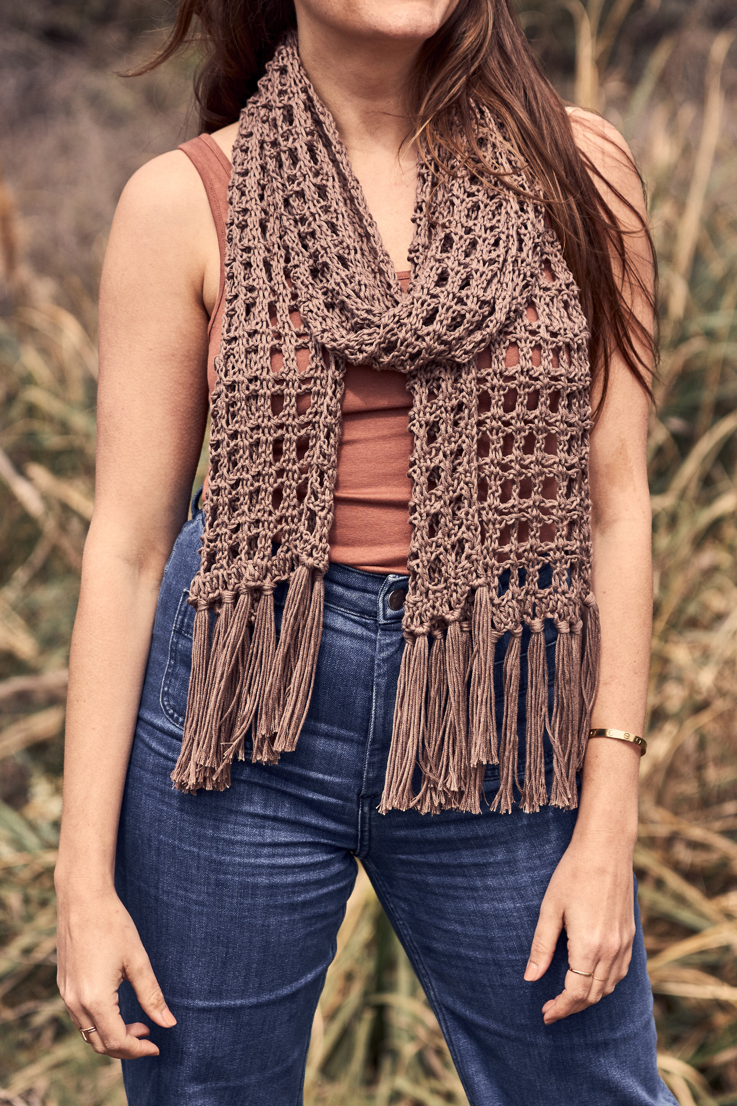Ranger Fringe Scarf Pattern by Two of Wands