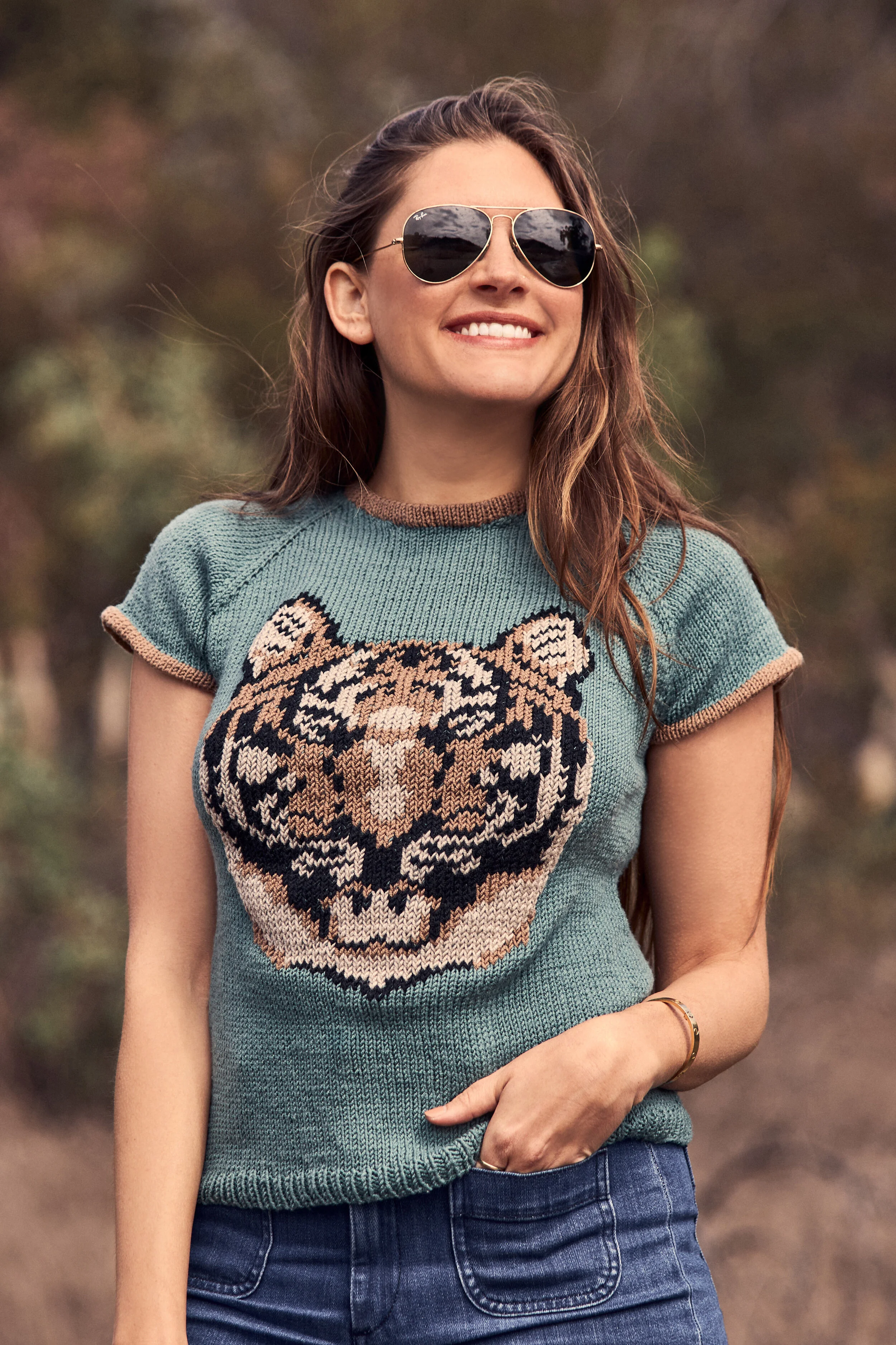 Tiger Ringer Tee Pattern by Two of Wands