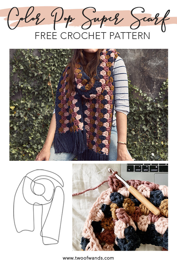 Cuzco Fringe Scarf Pattern — Two of Wands