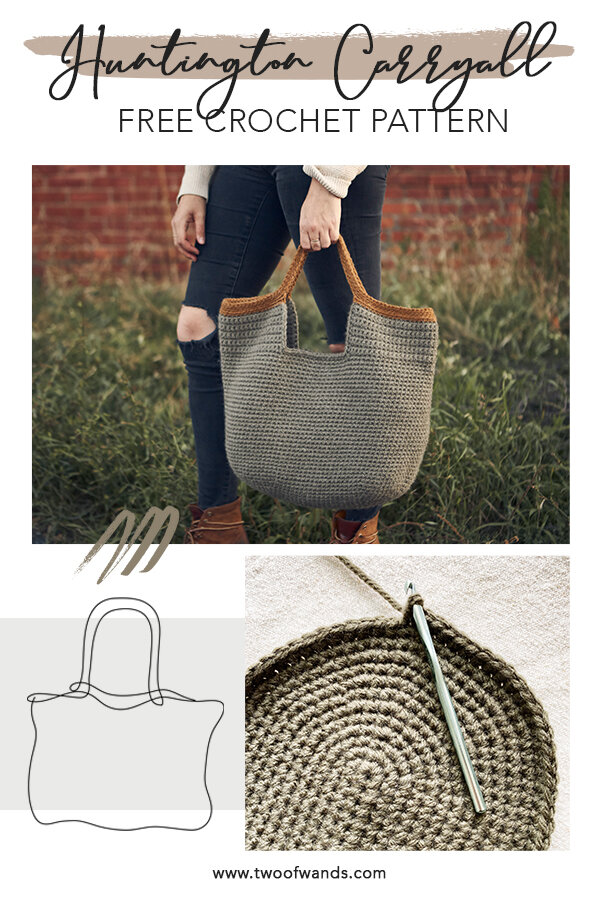 Hue + Me: Huntington Carryall FREE Crochet Pattern — Two of Wands