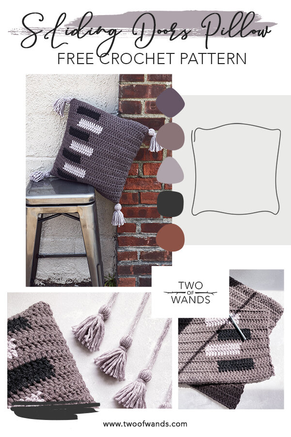 Sliding Doors Throw Pillow pattern by Two of Wands