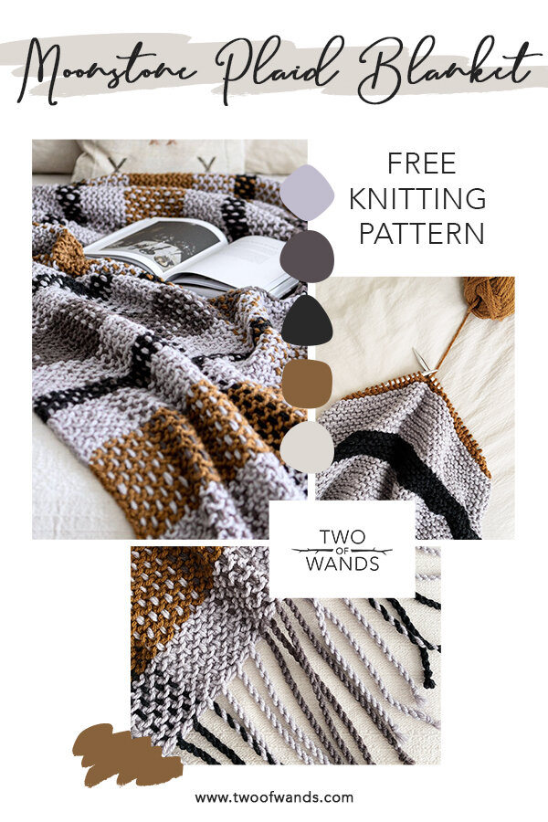 Moonstone Plaid Blanket Pattern by Two of Wands