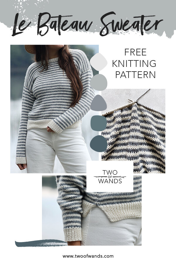 Le Bateau Sweater FREE Knitting Pattern — Two of Wands