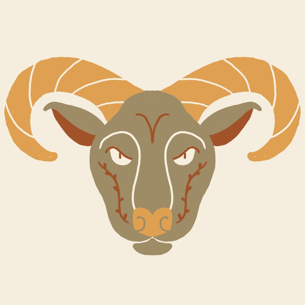 Zodiac Icons Blanket: Aries