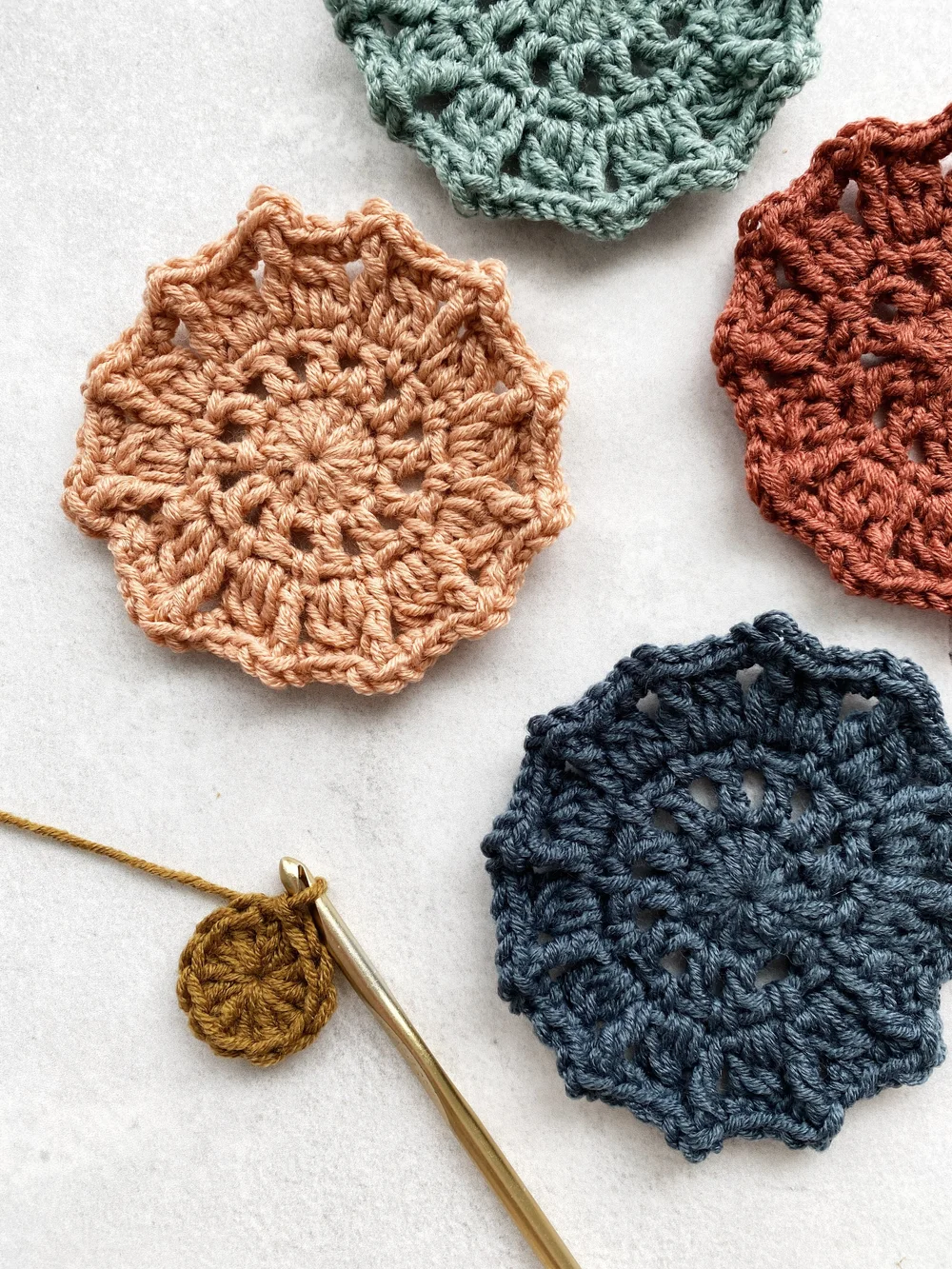 Sunburst Coasters Pattern by Two of Wands