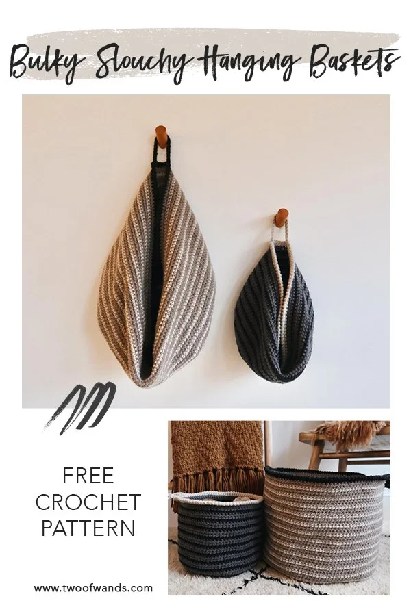 Bulky Slouchy Hanging Baskets