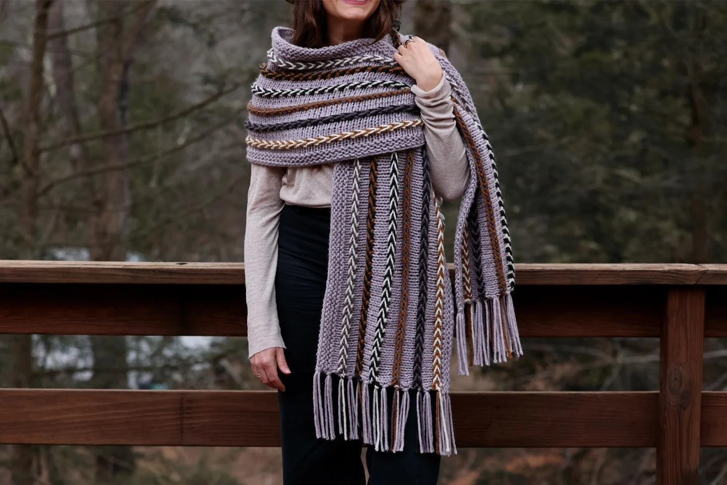 Tango Braided Wrap FREE Knitting Pattern — Two of Wands