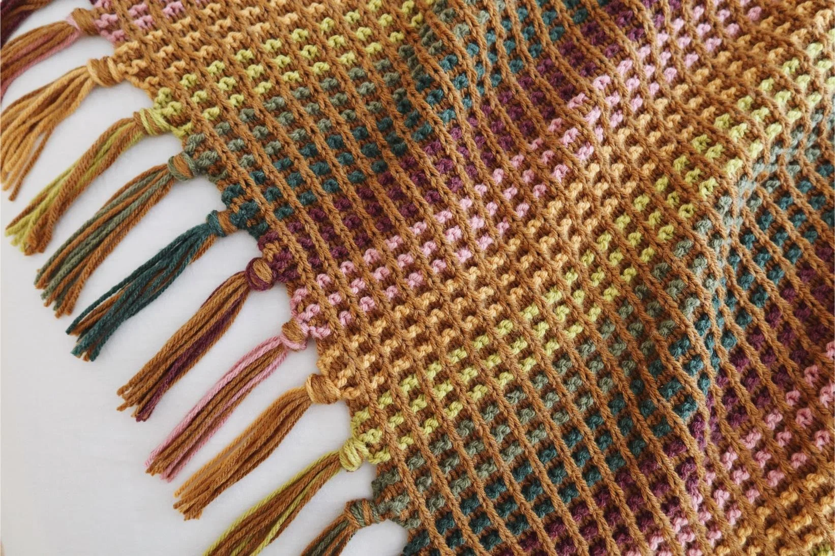 Candy Dots Throw Knitting Pattern — Two of Wands - Main Image