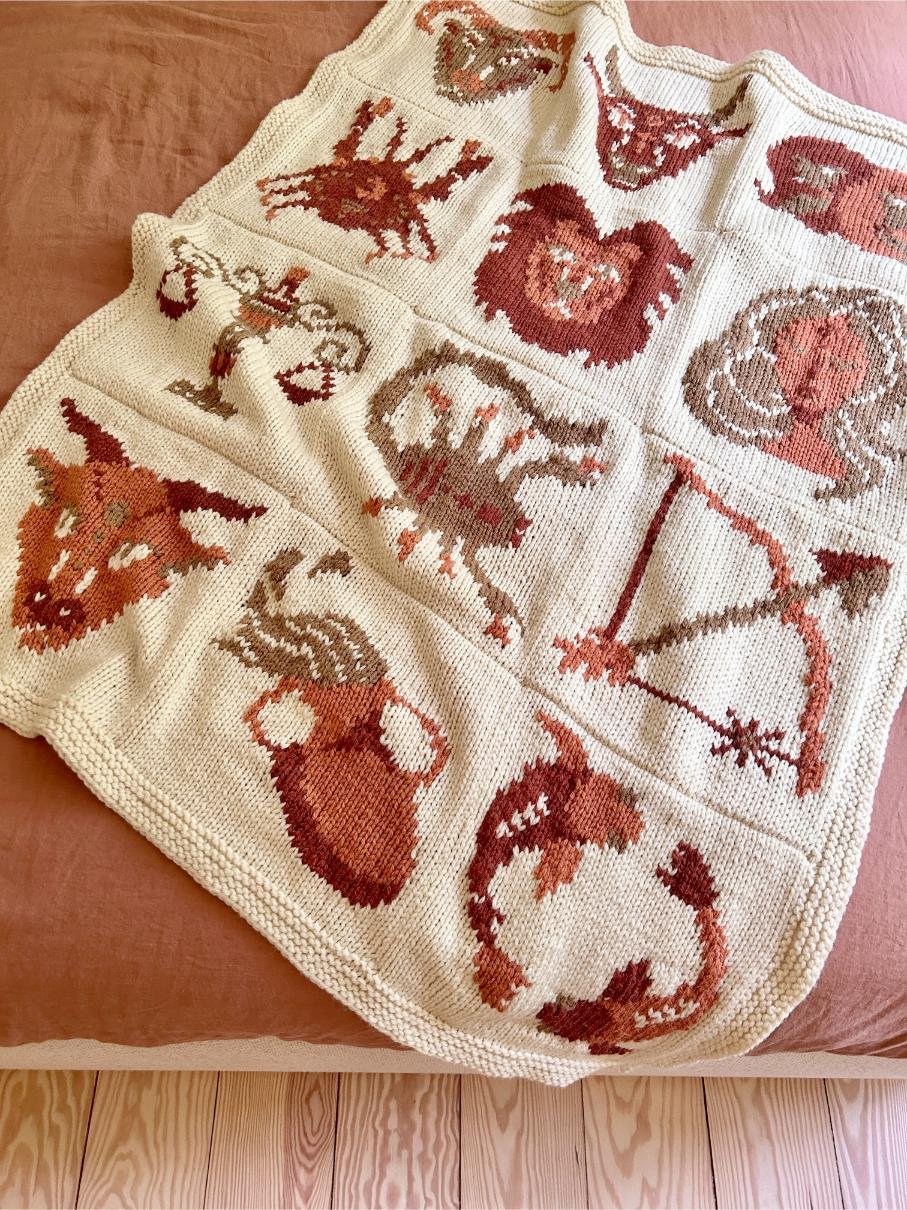 Zodiac Icons Blanket: Assembly + Border