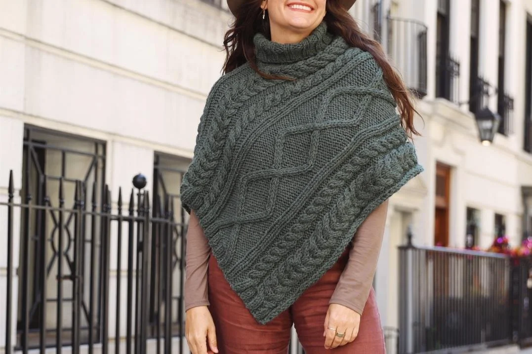 Sutton Cable Poncho Pattern