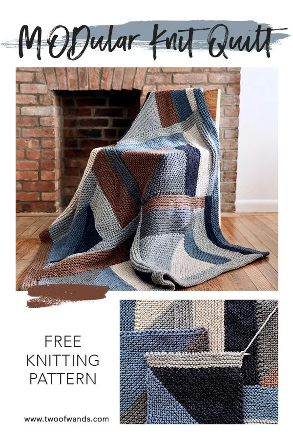 MODular Knit Blanket pattern by Two of Wands