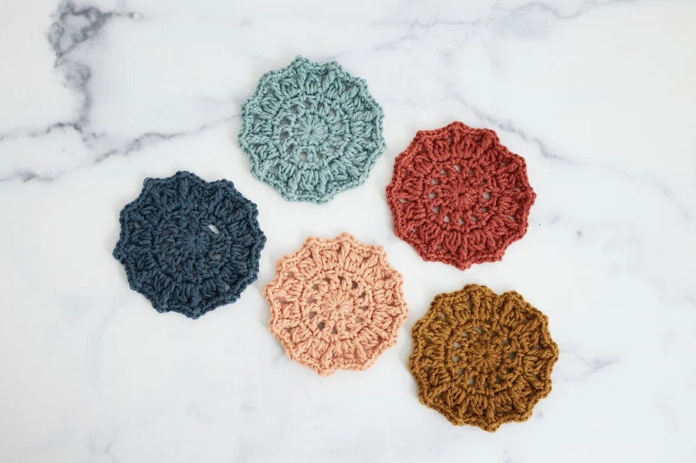 Sunburst Coasters Pattern by Two of Wands