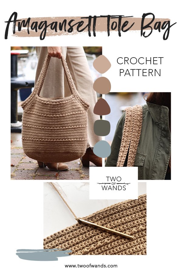 Amagansett Tote Bag Crochet Pattern — Two of Wands