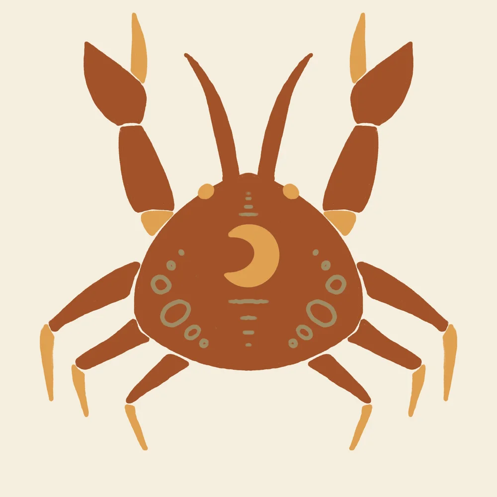 Zodiac Icons Blanket: Cancer